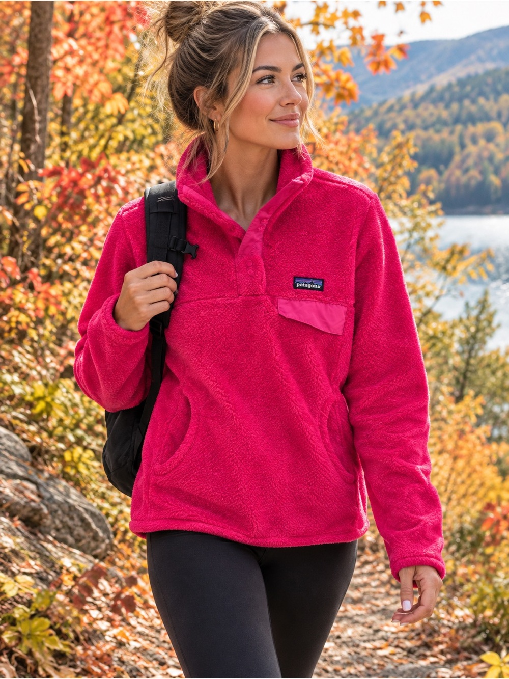 Patagonia Women’s Magenta Re-Tool Snap-T Pullover Size Small